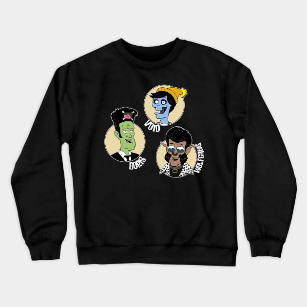 Ghouligans Cartoon Characters Crewneck Sweatshirt by sickboywolfgang